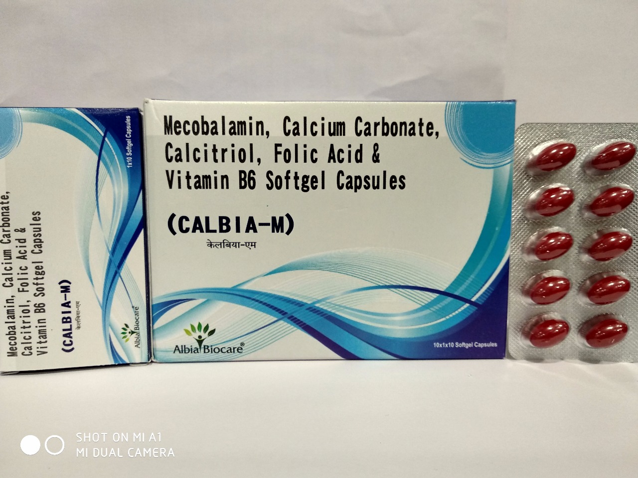 CALBIA-M SOFTGEL | Mecobalamin 1500 mcg + Calcium 200 mg + Folic Acid IP 1.5 mg + Pyridoxine 3 mg + Calcitriol 0.25 mcg